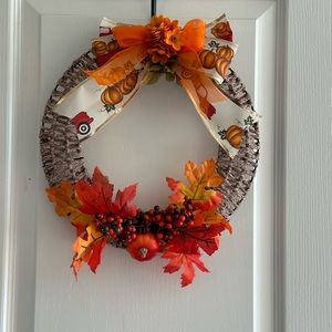 Home decor for fall season. Wreath